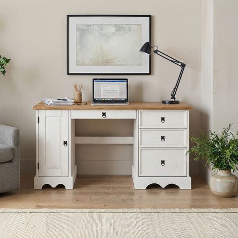 Corona White Straight Computer Desk (1/4)