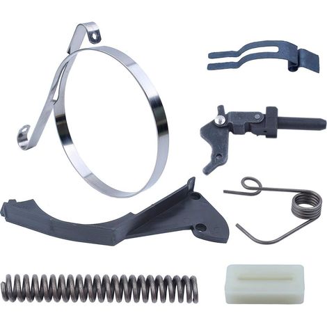 Kit de guide de bande de ressort de couvercle de frein de chaîne pour tronçonneuse Husqvarna 268 272 266 66, pièces de remplacement pour articulation de genou (1/5)