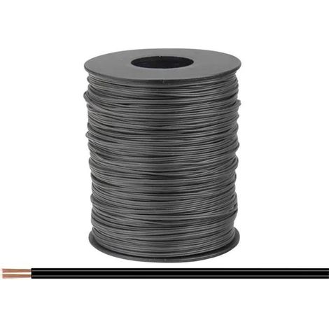 donau-elektronik Cable Gemelo negro 2 x 0,08 mm² 100 m