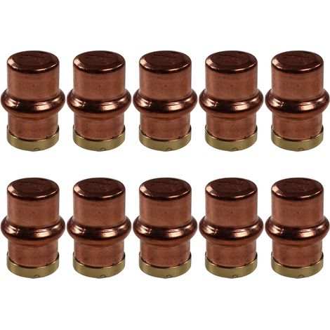 Lot de 10 Boutons de Meuble Matière Cuivre Laiton "Vintage-Rétro" - Ø14 - Arcanaute (1/2)