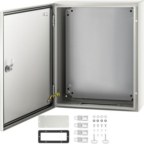 NEMA-Stahlgehäuse, 50 x 40 x 15 cm,  NEMA 4X-Stahl-Schaltkasten, IP66 wasser- und staubdicht, elektrischer Anschlusskasten für den Außen-/Innenbereich, mit Montageplatte (1/5)
