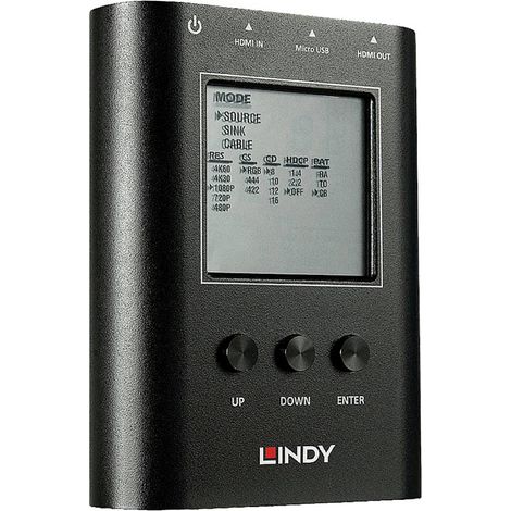 Lindy HDMI 2.0 18G Analizzatore e Generatore di Segnale nero (1/4)
