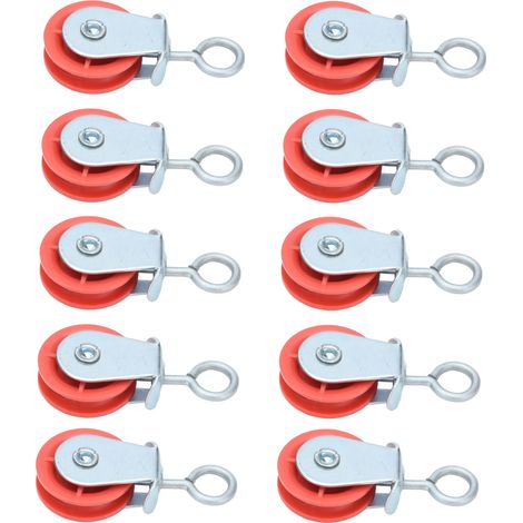 10 pièces Poulie Fixe pour Abreuvoir Métal Moyen Automatique pour Élevage de Volailles Poulailler (1/5)