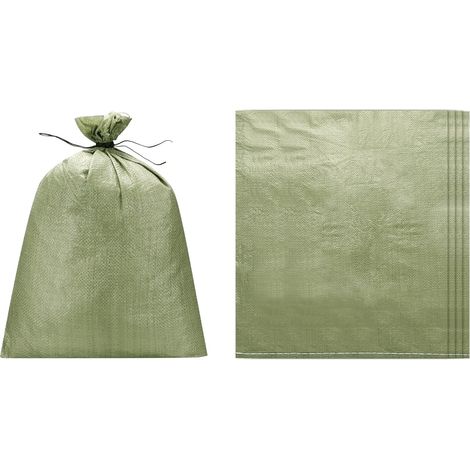 Lot de 5 sacs de sable robustes (80 x 95,2 cm, gris) – Sacs de sable vides en polypropylène tissé – Sacs de sable pour les inondations, la construction, les maisons (1/5)