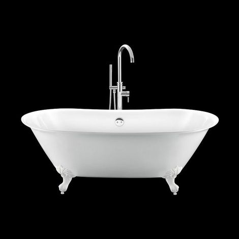 Vasca da bagno freestanding con piedini SURRY HILLS bianca 165 cm Piedini di aquila Bianchi