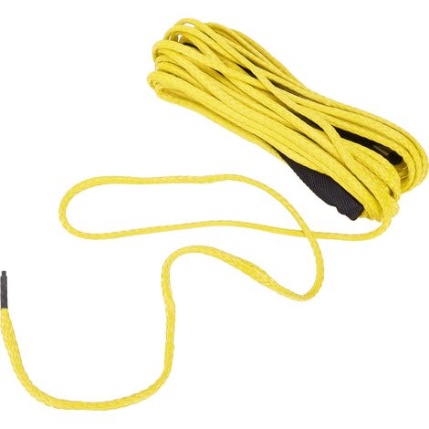 Corde synthétique 15m 7700LBS treuil câble nylon remplacement Smittybilt SUV camion ATV UTV jaune (1/5)