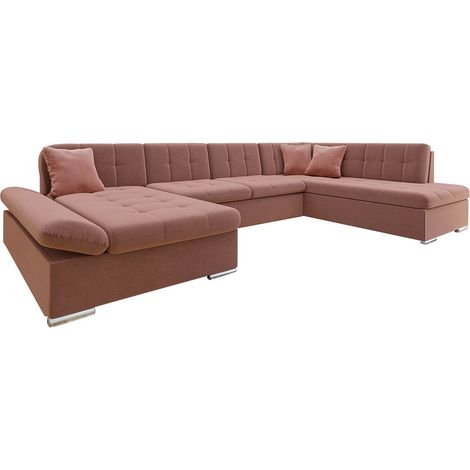 Sofá rinconero Comfivo 173, Venus Velvet 2918 + Magic Velet 2258, Función de descanso, Almacenaje, 345x205x76cm, 0 (1/5)