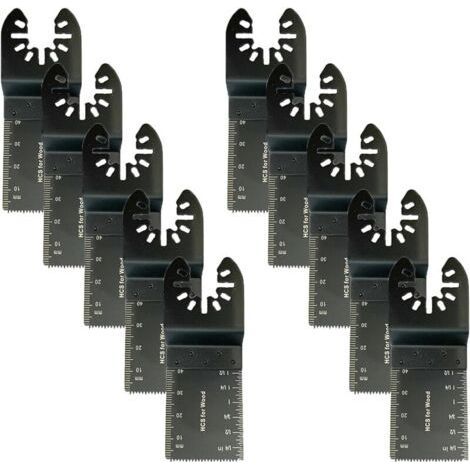 10 Pcs Multifonction Saw Blades Accessoires, 34mm Outil Multifonction Lames, Outils Oscillants Multifonctions Universelle, de Scie Universelle pour Fein Multimaster, Makita, Dewalt Et Plus Encore (1/5)