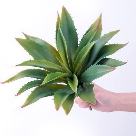 Plantes succulentes artificielles d'aloe Vera,31.8 cm,Décoration de Verdure pour intérieur et extérieur (Vert) (1/5)