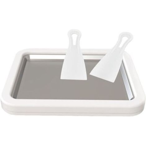 ALLIANDISPlaque à glace roulée professionnelle en acier inoxydable 304, 40 × 60 cm, surface réfrigérée haute précision pour crème glacée artisanale (1/5)