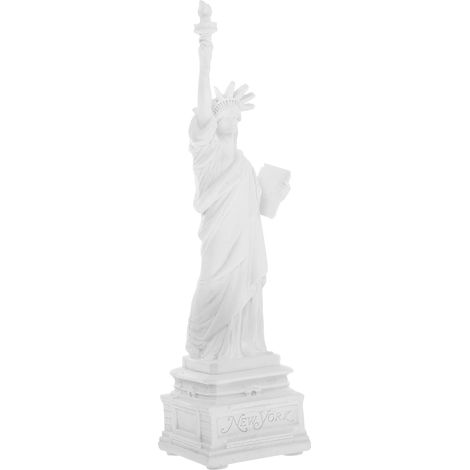 Statue Artisanale Liberté Blanche Petite Taille, Figurine Décorative de Table pour Maison et Bureau, Ornement Intérieur pour Décoration et Souvenir de Voyage, Objet Décoration (1/5)