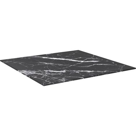 Maison Exclusive - Tischplatte Schwarz 60x60 cm 6 mm Hartglas in (1/5)