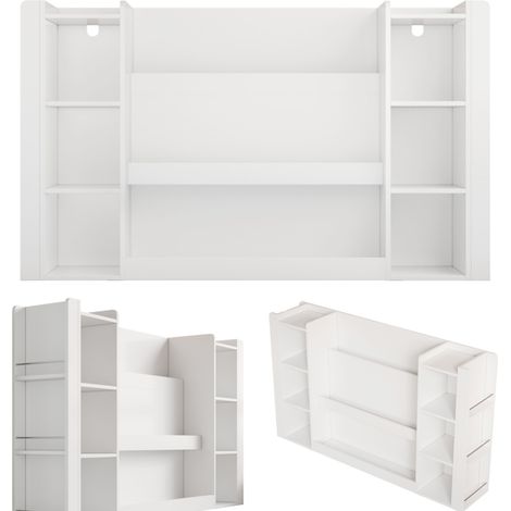 Librería infantil con almacenaje y expositor para libros MDF blanco 140 x 30 x 95 cm HOMVRA (1/5)