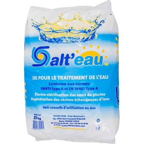 Sal para el tratamiento del agua de la piscina saco de 25kg