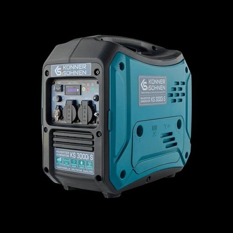 Generador inversor Könner & Söhnen KS 3000i S con carcasa insonorizada: 3,3 kW de potencia, 22,5 kg, modo Eco, onda sinusoidal pura, ideal para acampadas, emergencias domésticas y eventos al aire libr (1/2)