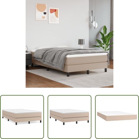 vidaXL Taschenfederkern Matratze - Boxspringbett Matratze Cappuccino-Braun 120x200cm Kunstleder (1/5)