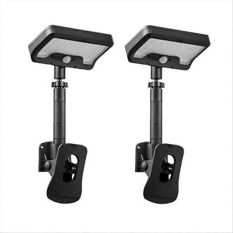 Solarbetriebene Klemmleuchten für den Außenbereich mit Bewegungsmelder, 92 LEDs, 600 lm, wasserdicht, für Zäune, Sicherheitsbeleuchtung, 6000 K (2er-Pack). (1/5)