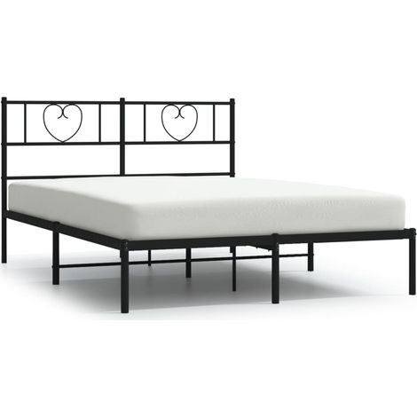 Maison Exclusive - Cadre de lit métal sans matelas avec tête de lit noir 120x190cm