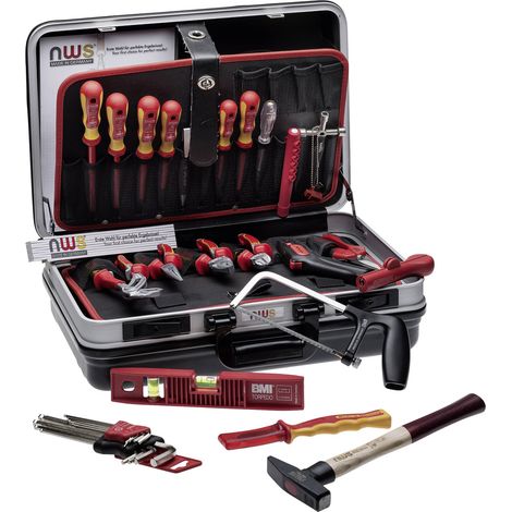 NWS 321K-24 Elektriker Werkzeugkoffer bestückt 24teilig (L x B x H) 470 x 360 x 180 mm (1/4)