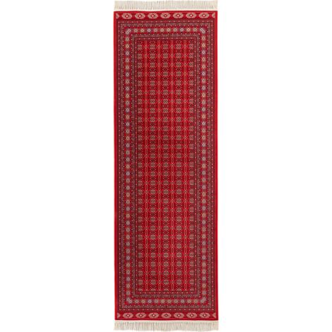Tapis persan Turkaman - 200x100cm, Rectangular - 100% Acrylique - Tissé - Rouge (1/3)