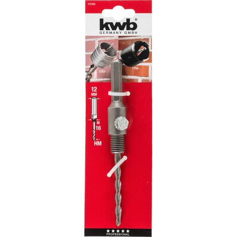 Broca kwb 175300 carburo tungsteno vástago hexagonal 1,2 cm