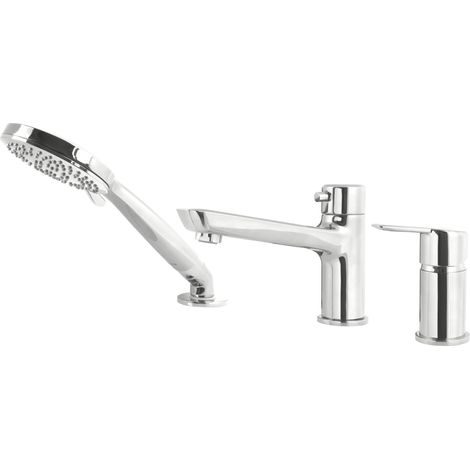 Mélangeur bain 3 trous finition chromée kit laiton - Stapol