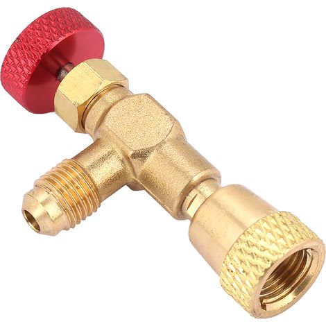 1/4''-5/16'' Messing-Durchflussregelventil für Kältemittelschlauch R410A (1/5)