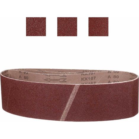3 Pcs 152mm x 1220mm Bande De Ponçage 40/60/80 Grain (1/5)