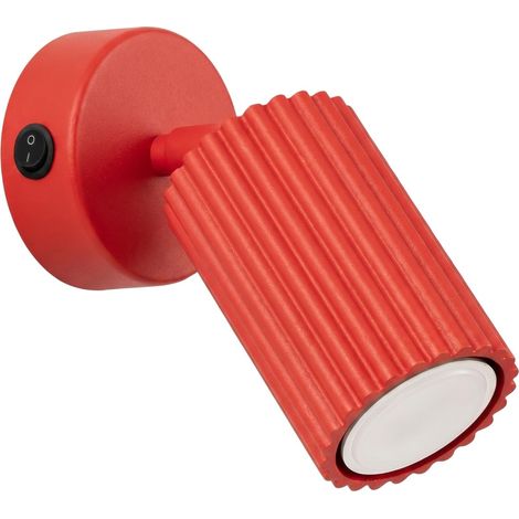 Wandleuchten KARBON rot 1xGU10 8cm Aluminium Sollux (1/5)