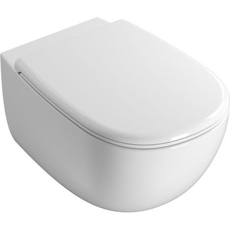 WC suspendu sans rebord 53x35 cm Globo Daily DNS02BI Blanc - Céramique - Standard (1/4)