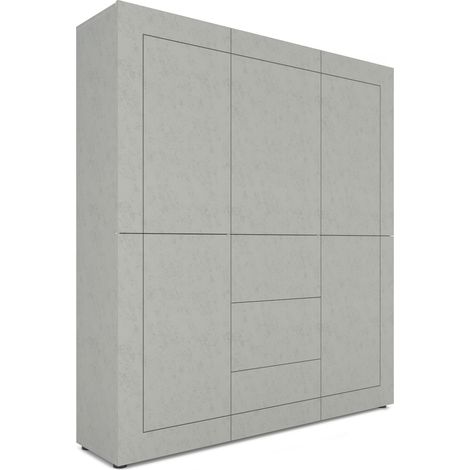 Credenza alta 5 ante/3 cassetti 150x35x165 cm Elios cashmere