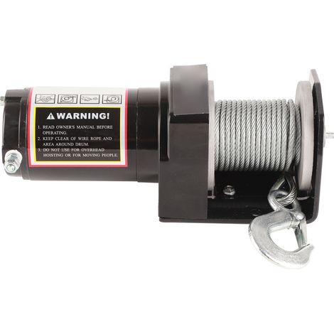 Treuil électrique 12V 2500lbs avec télécommande, silencieux, pour quad et SSV, treuillage puissant (1/5)