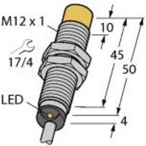 [NEUWERTIG] B-Ware TURCK Sensor Näherungsschalter induktiver Sensor NI8U-EM12-AN6X Metall Kabel (1/2)
