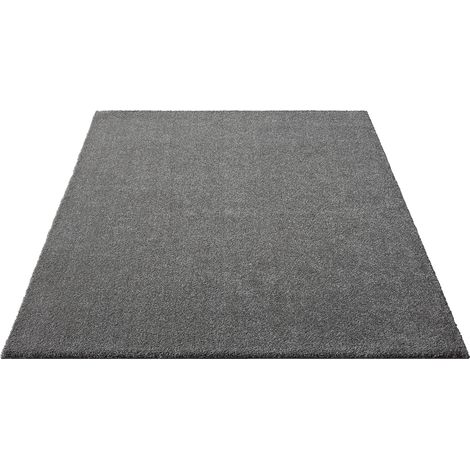 FLOORNOVO Hochflor Teppich Grau einfarbig - 200 x 140 cm - Besonders Weicher Teppich Wohnzimmer & Badezimmerteppich - Pflegeleicht - vielseitig einsetzbar im Innenbereich (1/2)