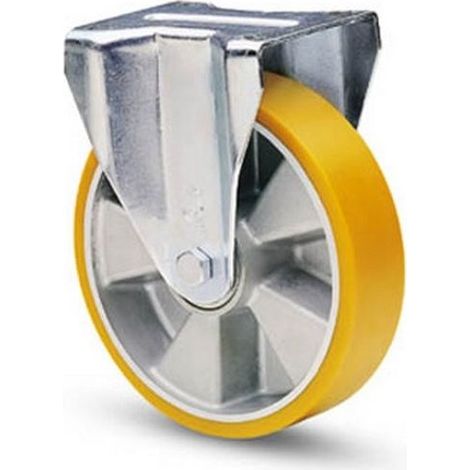 AVO 09037A0125ACU Ruota in Poliuretano Avolan con Supporto in Acciaio per Industria Diametro 125 mm colore Giallo