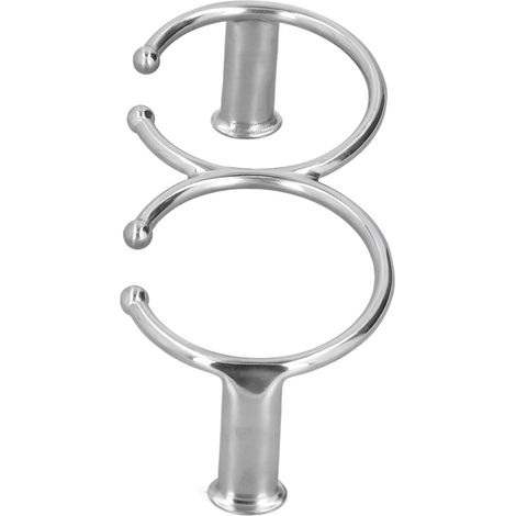 Support Gobelet Double Anneau Ouvert 316 Acier Inoxydable Universel pour Bateau Table de Jeu Canapé Voiture (1/5)