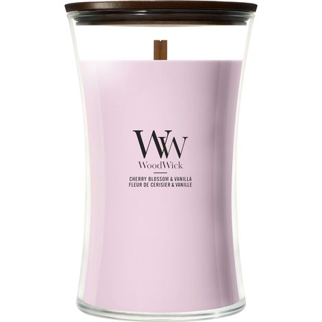 Candela Cherry Blossom & Vanilla Clessidra Media 609g Rosa Woodwick