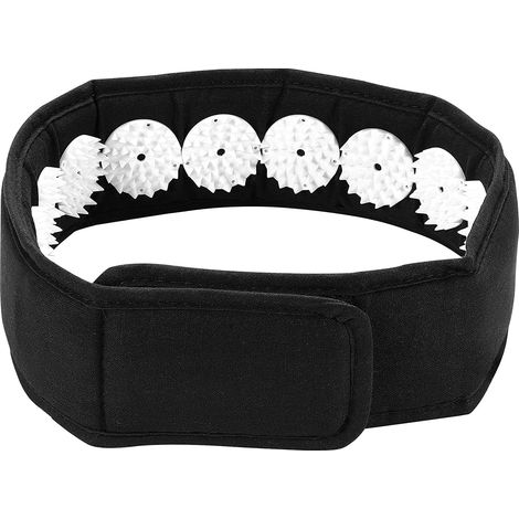 Diadema de masaje, diadema de acupresión con puntos de presión, diadema de acupresión, masajeador de cabeza para relajación y alivio del dolor, color negro (1/5)