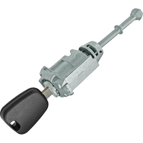 Convient pour le cylindre de serrure de porte gauche (côté conducteur) d'une Peugeot 2008. Clé unique. Accessoire auto. (1/3)