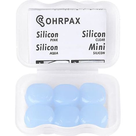 Bouchons d'oreilles en silicone antibruit – Mouleables et étanches pour dormir et nager (bleu) (1/5)