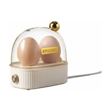 Mini cuiseur à œufs électrique – 2 œufs – Rapide – Arrêt automatique – Blanc – Cuisine et chambre d’étudiant (1/5)