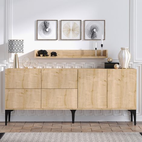 Set di credenza e mensole a muro ASSEN (1/5)