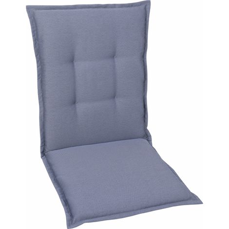GO-DE Gartenstuhlauflagen mittellehner 108 x 50 x 7 cm blau Polsterauflagen (1/3)