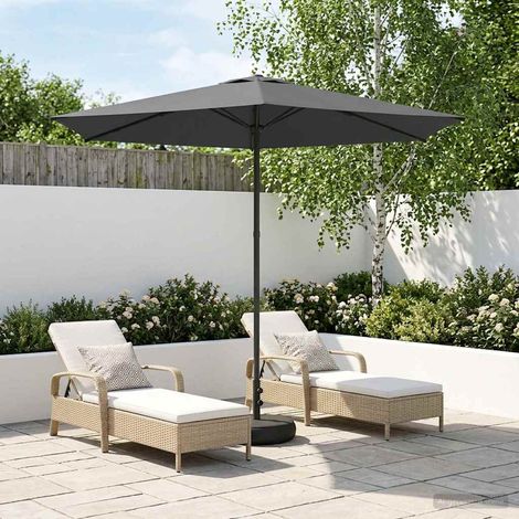 Paraguas de Jardín con Base 270 x 270 cm Poliéster Rectangular