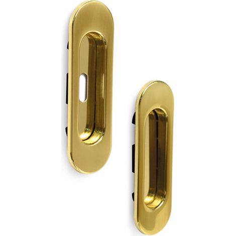 MANIGLIA OVALE PORTA SCORR C/FORO E SENZA ORO