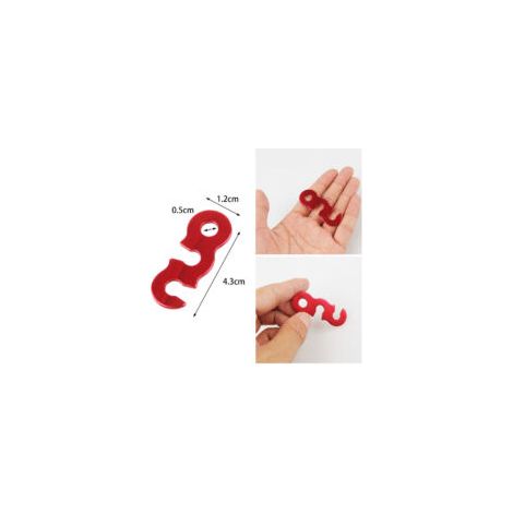 Tensores de cuerda para camping en aleación de aluminio, ajustadores de cuerda, tensores para tienda de campaña, lona, senderismo (rojo - 12 piezas) - Crezuo