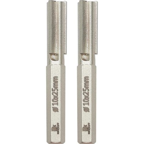 Hartmetall Fugenschneider 10x25mm für Mörtel und Klinker, 2 Stück, Sechskantschaft (1/5)