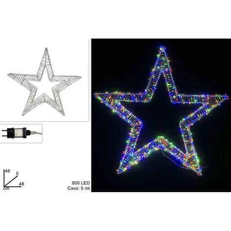 Stella Luminosa 50 Cm 800 Led Multicolor Due Esse Christmas