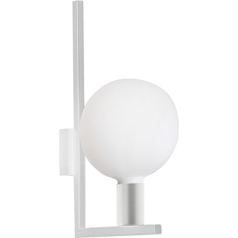 Applique Twin a Parete con Attacco E27 per Interni - Struttura in Metallo Bianco Opaco 75W IP20 - Design Decorativo - Rossini Group (1/5)