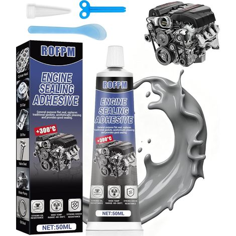 Pate A Joint Moteur, Gris, Mastic Silicone Haute Température, Mastic D'Étanchéité Pour Échappement, Joint De D'Huile, Joint De Culasse, Pour Moteurs Moto, Boîtes De Vitesses, Pompes (1/5)